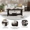 Flash Furniture Jasper Farmhouse Style Solid Wood Coffee Table w/X-Frame Design and Lower Shelf in Dark Gray LFS-2007-DKGRY-GG - alternate 8